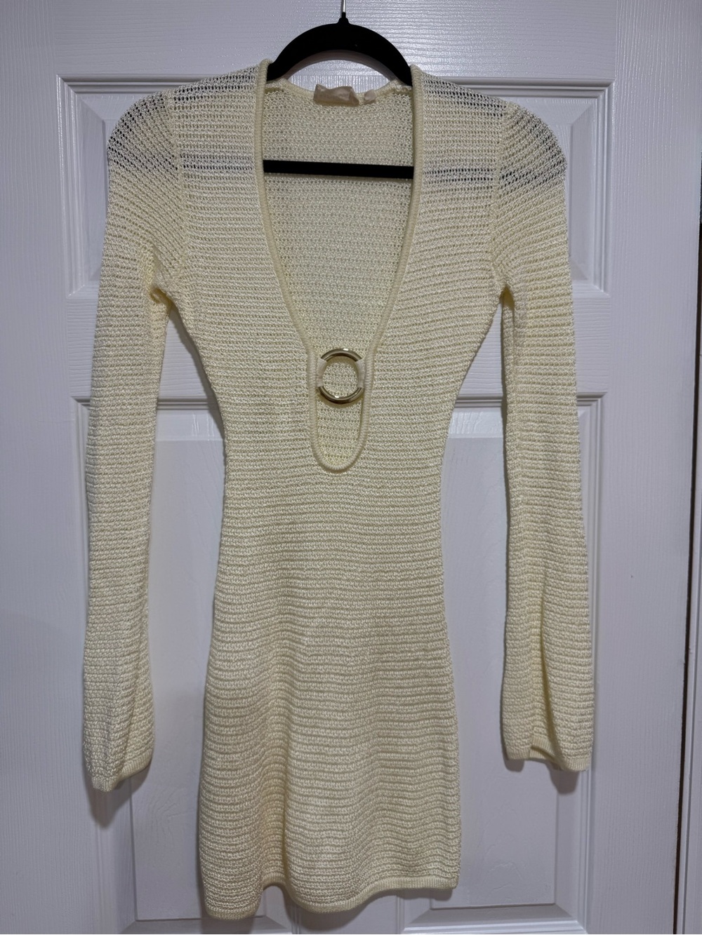 Monday Swimwear Montego Mini Dress - Ivory Shiny Treble Knit - Picture 2 of 4